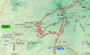 バス停位置図（茅ヶ岳登山用）